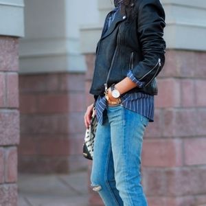 ZARA| 💯%Leather Biker Jacket